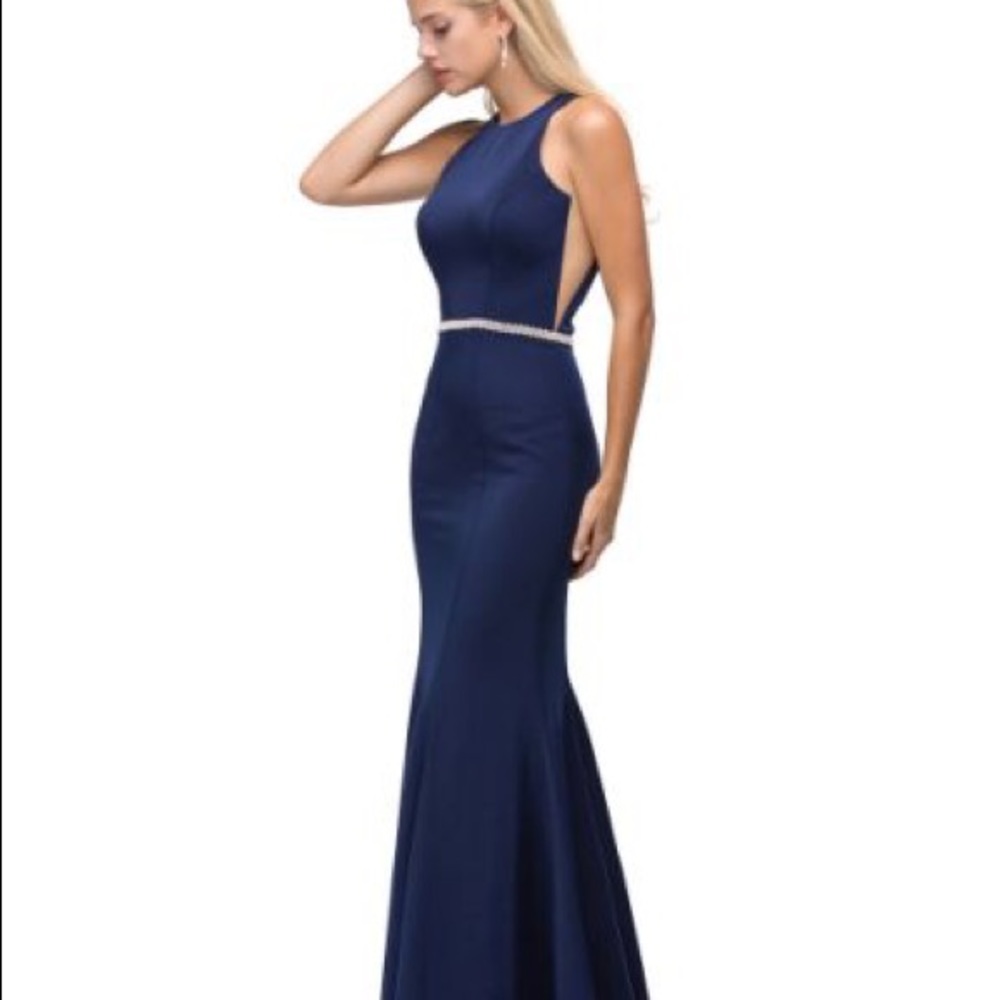 Navy blue mermaid gown for any special event